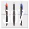 307 Gel Pen, Retractable, Micro 0.5 Mm, Black Ink, Black Barrel, Dozen