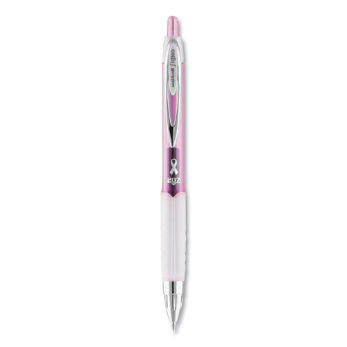 207 Office Pack Gel Pen, Retractable, Medium 0.7 Mm, Black Ink, Pink Barrel, 36/pack