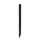 Roller Ball Pen, Stick, Micro 0.5 Mm, Blue Ink, Black Barrel, 72/pack