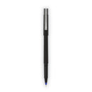 Roller Ball Pen, Stick, Micro 0.5 Mm, Blue Ink, Black Barrel, 72/pack