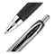 Signo 207 Gel Pen, Retractable, Medium 0.7 Mm, Black Ink, Smoke/black Barrel, Dozen