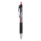 Signo 207 Gel Pen, Retractable, Medium 0.7 Mm, Red Ink, Smoke/black/red Barrel, Dozen