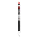 Signo 207 Gel Pen, Retractable, Medium 0.7 Mm, Red Ink, Smoke/black/red Barrel, Dozen