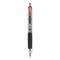 Signo 207 Gel Pen, Retractable, Medium 0.7 Mm, Red Ink, Smoke/black/red Barrel, Dozen