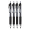 Signo 207 Gel Pen, Retractable, Medium 0.7 Mm, Black Ink, Translucent Black Barrel, 4/pack