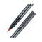 Deluxe Roller Ball Pen, Stick, Micro 0.5 Mm, Red Ink, Metallic Gray Barrel, Dozen