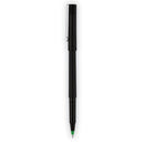 Roller Ball Pen, Stick, Fine 0.7 Mm, Green Ink, Black Matte Barrel, Dozen