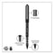 Vision Roller Ball Pen, Stick, Micro 0.5 Mm, Black Ink, Black/gray Barrel, Dozen