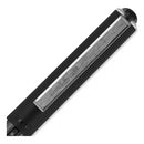 Vision Roller Ball Pen, Stick, Micro 0.5 Mm, Black Ink, Black/gray Barrel, Dozen