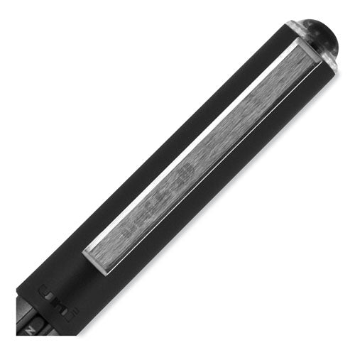 Vision Roller Ball Pen, Stick, Micro 0.5 Mm, Black Ink, Black/gray Barrel, Dozen