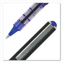 Vision Roller Ball Pen, Stick, Micro 0.5 Mm, Blue Ink, Blue/gray Barrel, Dozen