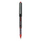 Vision Roller Ball Pen, Stick, Micro 0.5 Mm, Red Ink, Gray/red Barrel, Dozen