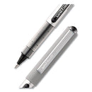 Vision Roller Ball Pen, Stick, Fine 0.7 Mm, Black Ink, Black/gray Barrel, Dozen