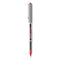 Vision Roller Ball Pen, Stick, Fine 0.7 Mm, Red Ink, Gray/red Barrel, Dozen