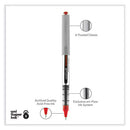 Vision Roller Ball Pen, Stick, Fine 0.7 Mm, Red Ink, Gray/red Barrel, Dozen