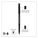 Onyx Roller Ball Pen, Stick, Fine 0.7 Mm, Red Ink, Black Matte Barrel, Dozen