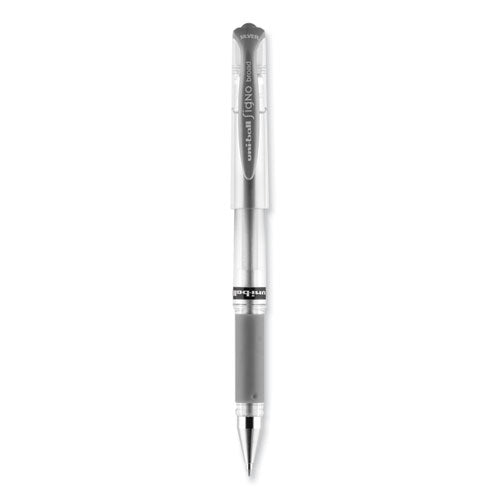 Impact Gel Pen, Stick, Medium 1 Mm, Silver Metallic Ink, Silver Barrel