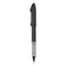 Grip Roller Ball Pen, Stick, Fine 0.7 Mm, Black Ink, Black Barrel, Dozen