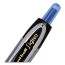 Signo 207 Gel Pen, Retractable, Micro 0.5 Mm, Blue Ink, Smoke/black/blue Barrel, Dozen