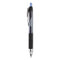 Signo 207 Gel Pen, Retractable, Micro 0.5 Mm, Blue Ink, Smoke/black/blue Barrel, Dozen