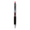 Signo 207 Gel Pen, Retractable, Micro 0.5 Mm, Red Ink, Smoke/black/red Barrel, Dozen