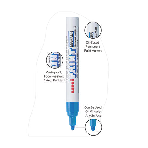 Permanent Marker, Medium Bullet Tip, Blue