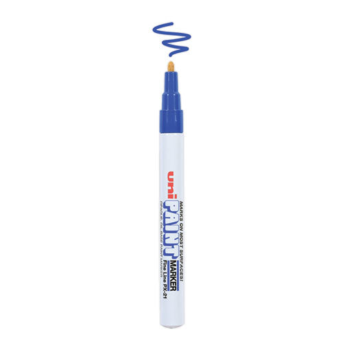 Permanent Marker, Fine Bullet Tip, Blue