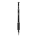 Signo Grip Gel Pen, Stick, Medium 0.7 Mm, Black Ink, Silver/black Barrel, Dozen