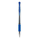 Signo Grip Gel Pen, Stick, Medium 0.7 Mm, Blue Ink, Silver/blue Barrel, Dozen