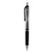 Signo Gel Pen, Retractable, Medium 0.7 Mm, Black Ink, Black/metallic Accents Barrel, Dozen