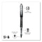 Vision Elite Roller Ball Pen, Stick, Extra-fine 0.5 Mm, Black Ink, Black Barrel