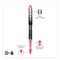 Vision Elite Roller Ball Pen, Stick, Extra-fine 0.5 Mm, Red Ink, Black/red Barrel