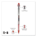 Vision Elite Roller Ball Pen, Stick, Bold 0.8 Mm, Red Ink, White/red Barrel