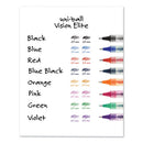 Vision Elite Roller Ball Pen, Stick, Bold 0.8 Mm, Red Ink, White/red Barrel