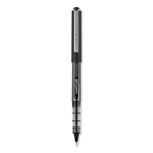 Vision Roller Ball Pen, Stick, Bold 1 Mm, Black Ink, Black Barrel, Dozen