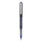 Vision Roller Ball Pen, Stick, Bold 1 Mm, Blue Ink, Black/blue Barrel, Dozen