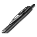 207 Plus+ Gel Pen, Retractable, Medium 0.7 Mm, Black Ink, Black Barrel, Dozen