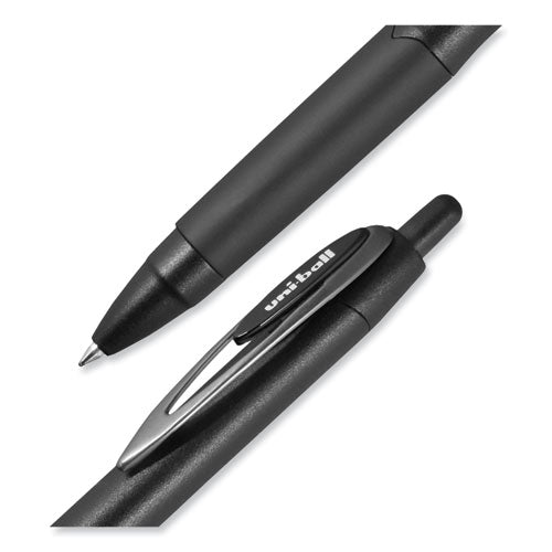 207 Plus+ Gel Pen, Retractable, Medium 0.7 Mm, Black Ink, Black Barrel, Dozen