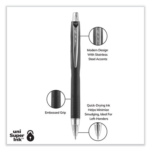 Jetstream Retractable Ballpoint Pen, Bold 1 Mm, Black Ink, Black Barrel