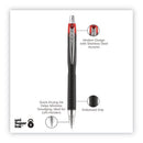 Jetstream Retractable Ballpoint Pen, Bold 1 Mm, Red Ink, Black Barrel