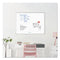 Melamine Dry Erase Board, 47 X 35, White Surface, Silver Frame