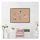 Cork Bulletin Board, 47 X 35, Natural Surface, Black Frame