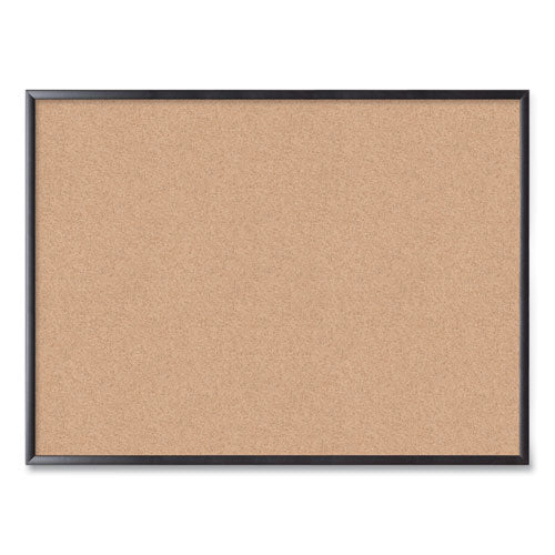 Cork Bulletin Board, 47 X 35, Natural Surface, Black Frame