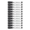 Chisel Tip Low-odor Dry-erase Markers With Erasers, Broad Chisel Tip, Black, Dozen