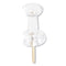 Standard Push Pins, Plastic, Clear, Clear Head/gold Pin, 0.44", 100/pack