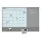 3n1 Magnetic Glass Dry Erase Combo Board, 23 X 17, Month View, Gray/white Surface, White Aluminum Frame