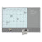 3n1 Magnetic Glass Dry Erase Combo Board, 47 X 35, Month View, Gray/white Surface, White Aluminum Frame