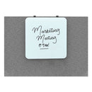 Cubicle Glass Dry Erase Board, 12 X 12, White Surface