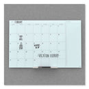 Floating Glass Dry Erase Undated One Month Calendar, 35 X 23, White