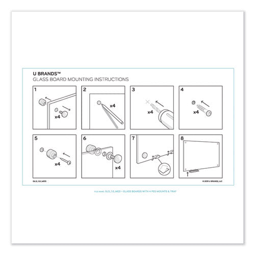 Magnetic Glass Dry Erase Board Value Pack, 35 X 23, White